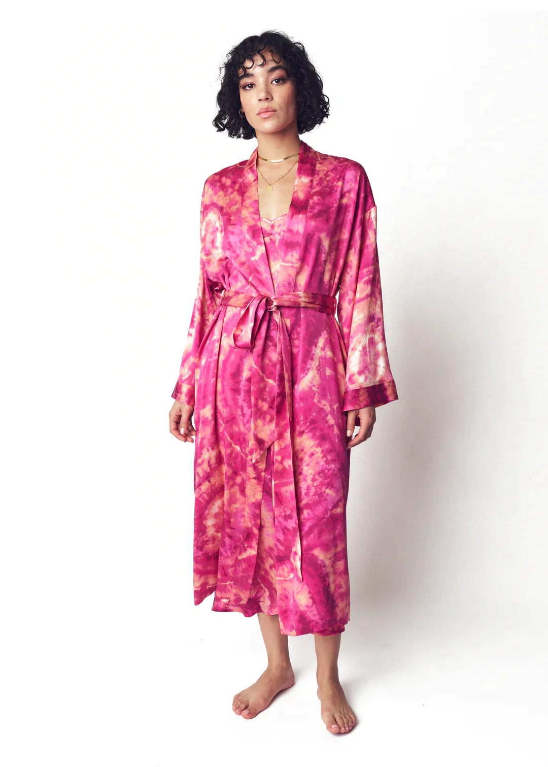 Rose Quartz Silk Day Robe